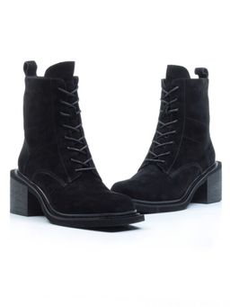 04-SE21W-2B BLACK Ботинки зимние женские (натуральная замша, натуральный мех) - Фабричный китай фото 11