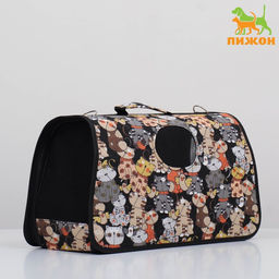 Сумка-переноска каркасная Кошки, размер L, 53 х 21 х 29 см