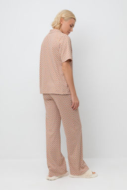 Е 20158/сахар,геометрический орнамент пижама жен