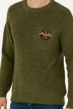 Мужской свитер цвета хаки - U.s. polo assn фото 6