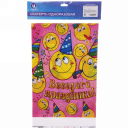 Цена за 4 шт. Скатерть "Веселого праздника" 108*180см, пвх