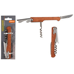 Штопор винный, Sommelier, с деревянной ручкой, размер: 11*2 см арт.109024 /MALLONY/