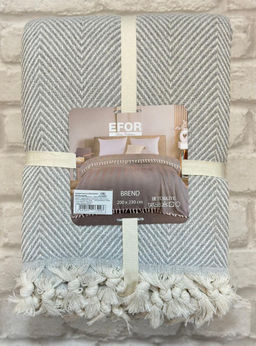 Покрывало хлопковое EFOR BALIKSIRTI (200*230) серый GRI