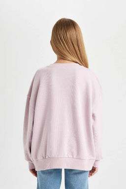 Толстовка оверсайз с круглым вырезом Looney Tunes для девочек - Defacto фото 6