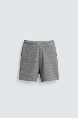 BERMUDA REGULAR FIT ESTRUCTURA SEERSUCKER / Crudo / Marino
