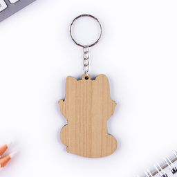 Брелок для ключей деревянный «Енот», 4.4×6.4 см