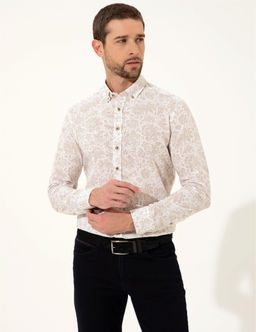 A__k Kahverengi Slim Fit Uzun Kollu G_mlek