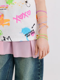 ACOOLA / Набор из 10 браслетов дет. Hollow разноцветный фото 2