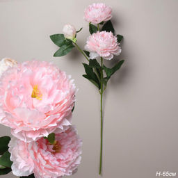 Цветок искусственный Пион розовый 65 см три бутона / RF-1564 /уп 100/240/ - ГалеонТрейд фото 4
