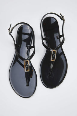 Trendyolmilla Shoes Siyah Jelly Parmak Aras? Kad?n Sandalet TAKSS25SD00065  фото 6