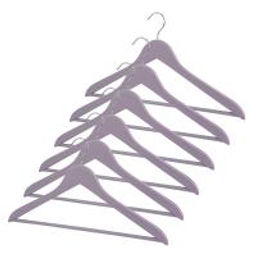 Набор вешалок дерев., 6 шт., прямых, с переклад., 44.5*23*1.2 см, цвет сиреневый, LAV, шт - Valiant фото 9