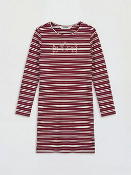 Bisiklet Yaka Ta?l? K?z ?ocuk Elbise