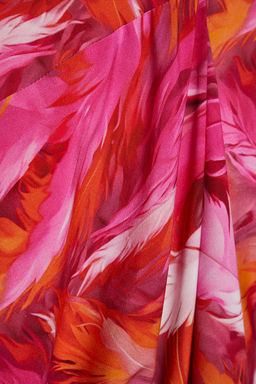 TRENDYOLMILLA Soyut Desenli Genis Kal?p Maxi Dokuma Buzgulu Plaj Elbisesi TBESS23EL00274 фото 8