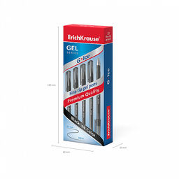 Цена за 12 шт. Ручка гелевая ErichKrause G-Ice Stick Original 0.5, цвет чернил синий (в коробке по 12 шт.) фото 10