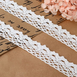 Кружево вязаное, 25 мм, 15±1 м, белое