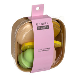 Набор из 6 спонжей для макияжа, разноцветные. DEWAL BEAUTY NL-6856