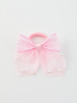 Цена за 6 шт. Бант для волос на резинке «Бантик Лили воздушный», 8×7 см, розовый