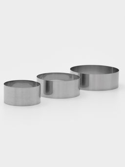 Формы для выкладки и выпечки KONFINETTA Круг, набор 3 шт., d=8 см, d=10 см, d=12 см, нержавеющая сталь, серебристый  фото 5