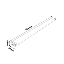 ULO-K21A 20W/5000K/L62/K IP65 WHITE Светильник линейный светодиодный подвесной. Белый свет (5000K). 2200Лм. 625х84х44мм. Корпус белый. TM Uniel