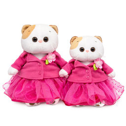 Мягкая игрушка "Ли-Ли в жакете с цветком и юбке" 24см (LK24-169) в инд. коробке