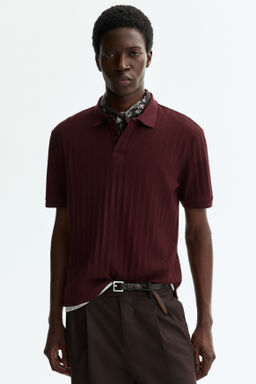 Polo en punto con textura Slim Fit - H&m фото 9