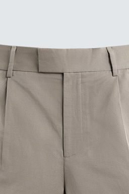 RELAXED FIT PLEATED BERMUDA SHORTS - Zara фото 9