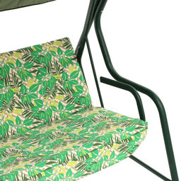 Качели садовые «Карибы», 210×142×155 см, металл, 3-местные, зелёные