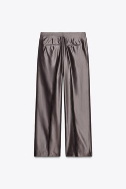 SATIN STRAIGHT-LEG TROUSERS - Zara фото 7