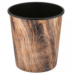 Ведро для мусора, пластмассовое Мрамор 10л, д26,5см h27,5см, дно д19,5см, форма конус, дерево (Китай) - Домашняя мода фото 3