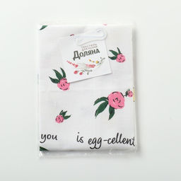 Кухонное полотенце «Доляна» Life with you, 28×46 см, 100% хлопок, рогожка 160 г/м²