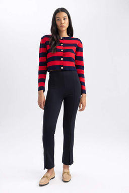 Укороченные брюки с высокой талией - Defacto фото 2