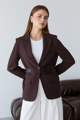 Koyu Kahverengi Blazer Ceket TWOSS26BC00040