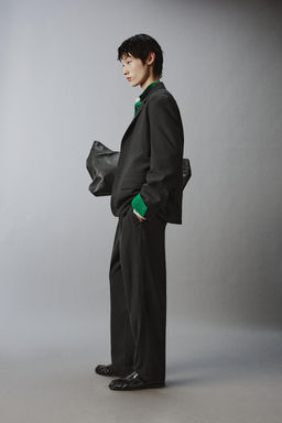 PANTAL?N PLIEGUES TRAJE RELAXED FIT / Negro - Zara фото 13