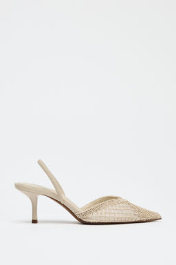 BRAIDED SLINGBACK HEELS - Zara фото 9