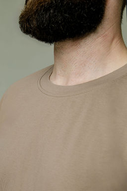 Арт. 67114 Футболка мужская однотонная с лайкрой 48-58 (6 шт) Цвет:коричневый - Идеал фото 5