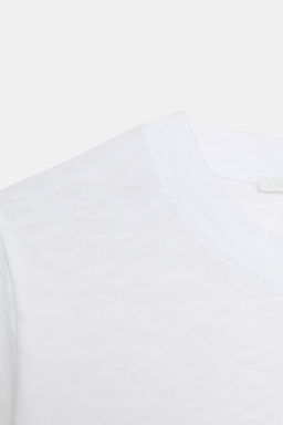 CAMISETA ALGOD?N FLAM? / Blanco - Zara фото 7