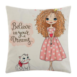 Наволочка декоративная Этель Девичьи историиМечты 40х40 см, велюр