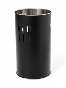 Стакан под столовые приборы 10x18 черный нержавеющая сталь