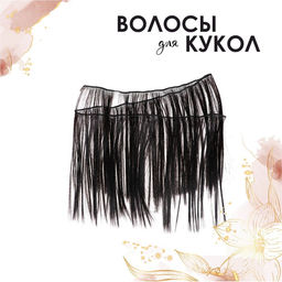 Волосы - тресс для кукол Прямые длина волос: 25 см, ширина:100 см, цвет № 3 - Школа талантов фото 3