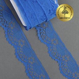 Кружево-трикотаж KRUZHEVO арт.TBY 1661 шир.40мм цв.синий, уп.27,4м
