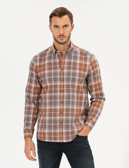 Bordo Regular Fit Uzun Kollu G_mlek