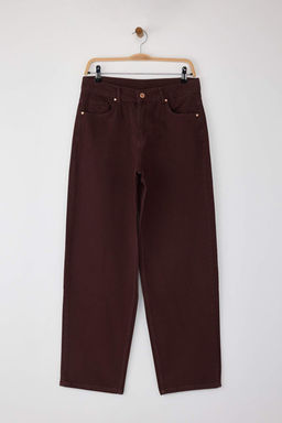 Ozel Koleksiyon Kahverengi Dusuk Bel Loose Baggy Jeans TWOAW26JE00009 - Trendyolmilla фото 5