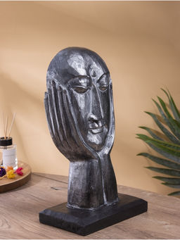 Сувенир интерьерный «Маска в руках», 20×13×35 см, дерево