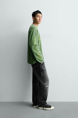 WASHED TEXT T-SHIRT - Zara фото 4