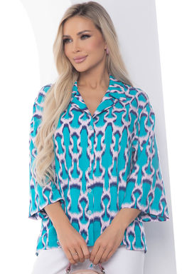 Рубашка Антария голубая Б10079 - Lt collection фото 8