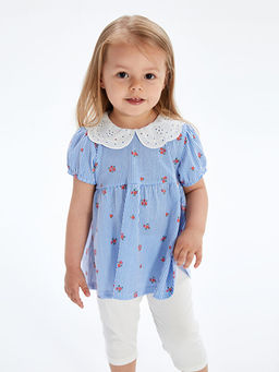 ?i?ekli F?rf?rl? K?z ?ocuk Bluz ve Tayt 2li