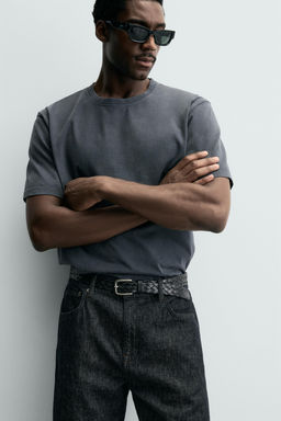 CAMISETA HEAVYWEIGHT MANGA CORTA ORIGINS / Gris antracita - Zara фото 5