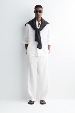 PANTAL?N DE LINO RELAXED FIT STRAIGHT LEG - H&m фото 8