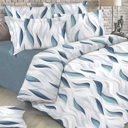 Постельное белье перкаль - Морской бриз Евро (нав.70х70)