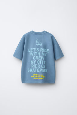 CAMISETA ESTAMPADO SKATE / Azul - Zara фото 2